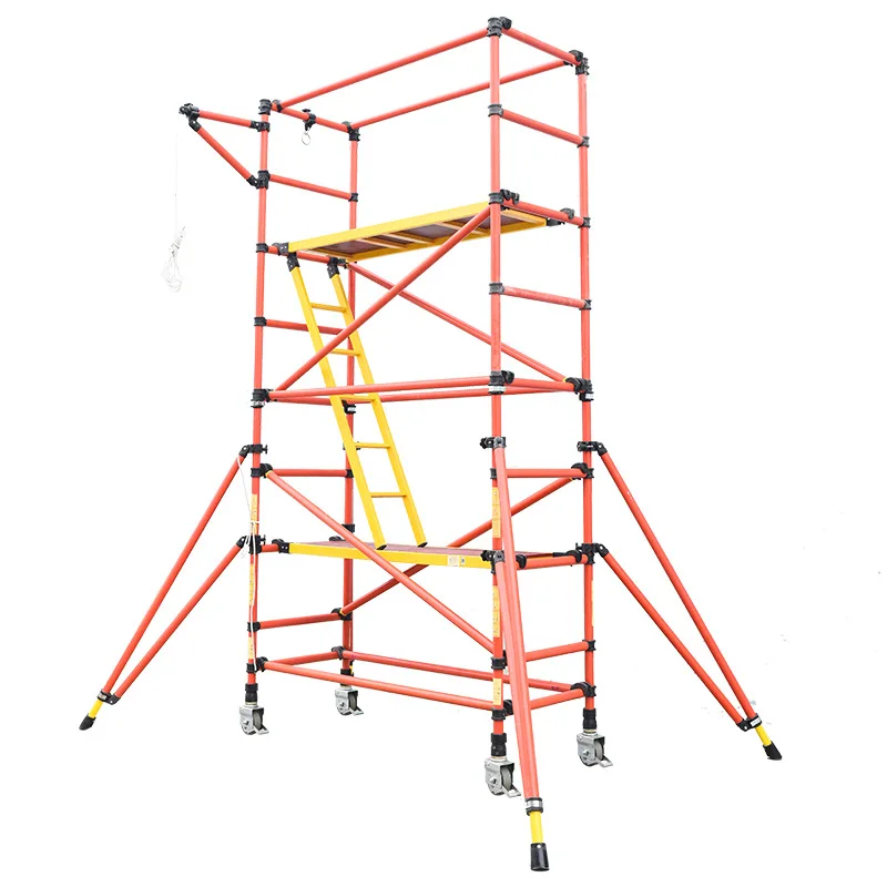 Electric insulation scaffolding construction movable fiberglass scaffolding
