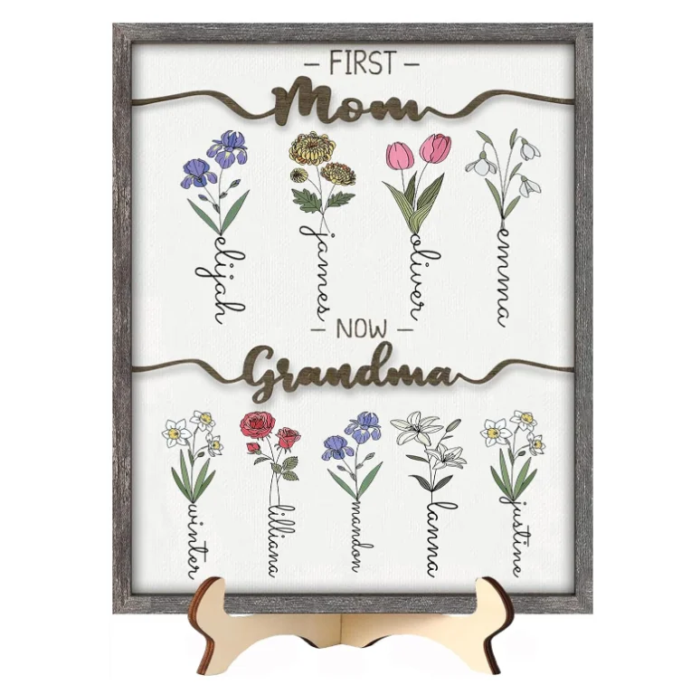 Wholesale Hello Spring Solid Wood Picture Frame, Farmhouse 3D Shadow Box Frame with Glass for Living Room Home Wall Decoration