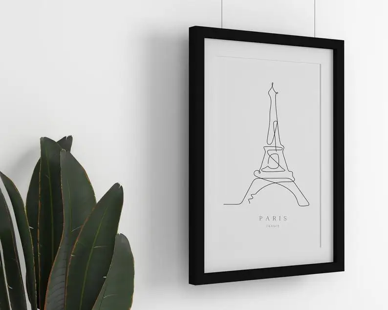 Paris Wall Art Tower Print Art France Modern Canvas Wall Art For Home Decor Living Room