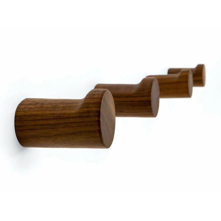 Professional Customized Good Price Of Wholesale Walnut Wood Coat Decorative Wall Hook