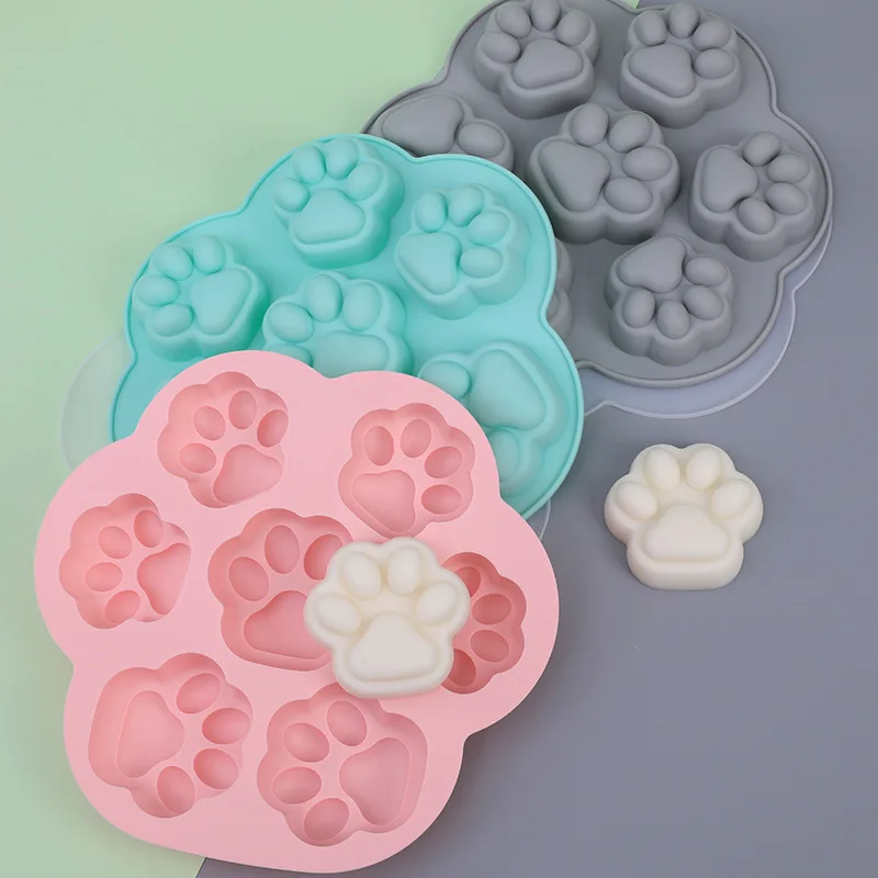 Silicone Mold For Baking Cute Cat Feet Shape Silicone Cake Molds Non-Stick Food Grade Silicone Molds