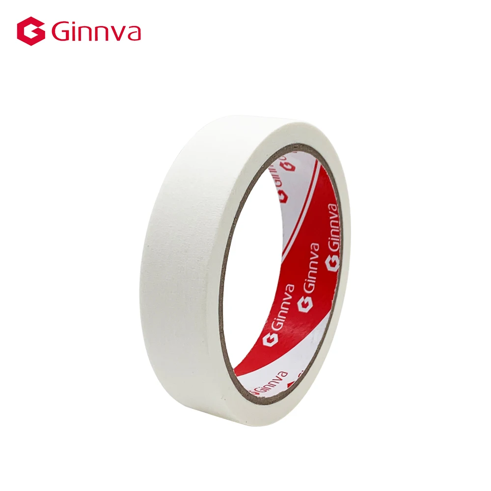 Free Sample Crepe Paper Tape Heat-Resistant Masking Paper for Painters General Purpose MOQ 1000pcs