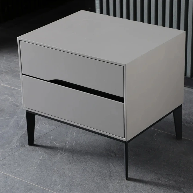 bedroom furniture wholesale rustic farmhouse natural wood bedside table nightstand with rattan drawers