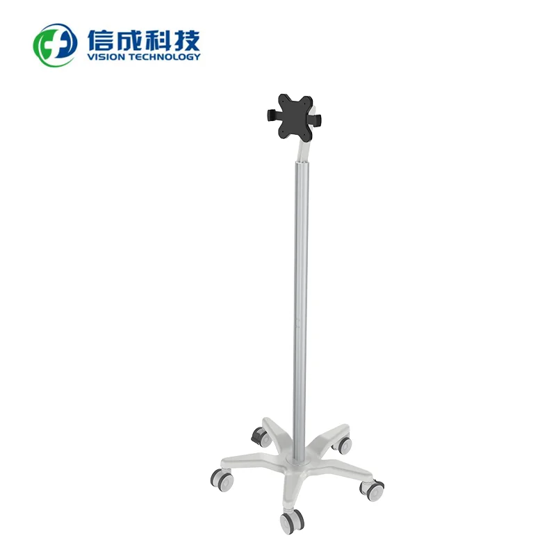 Medical cart manufacturer Ergonomic Design Easy to move and lock Mobile Tablet Rolling Stand medical trolley
