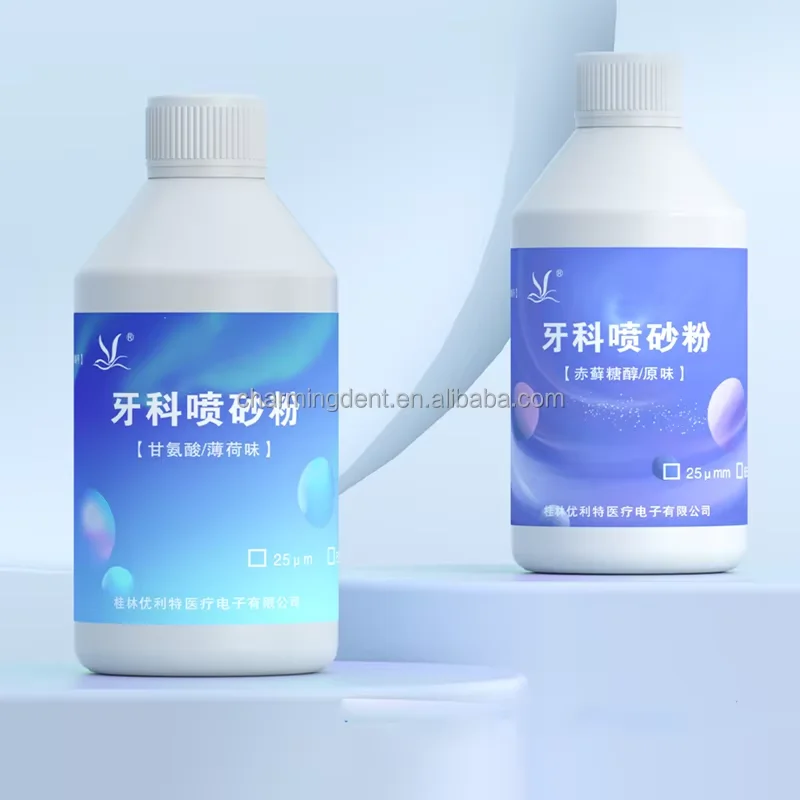 Dental sodium bicarbonate/glycine/erythritol powder for air polisher unit
