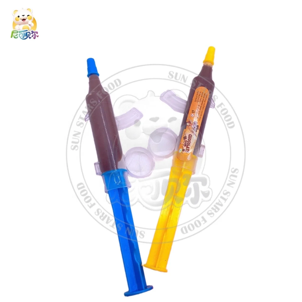 Wholesale New Design Injection Chocolate Jam Gun Shape Funny Plastic Chocolate Candy