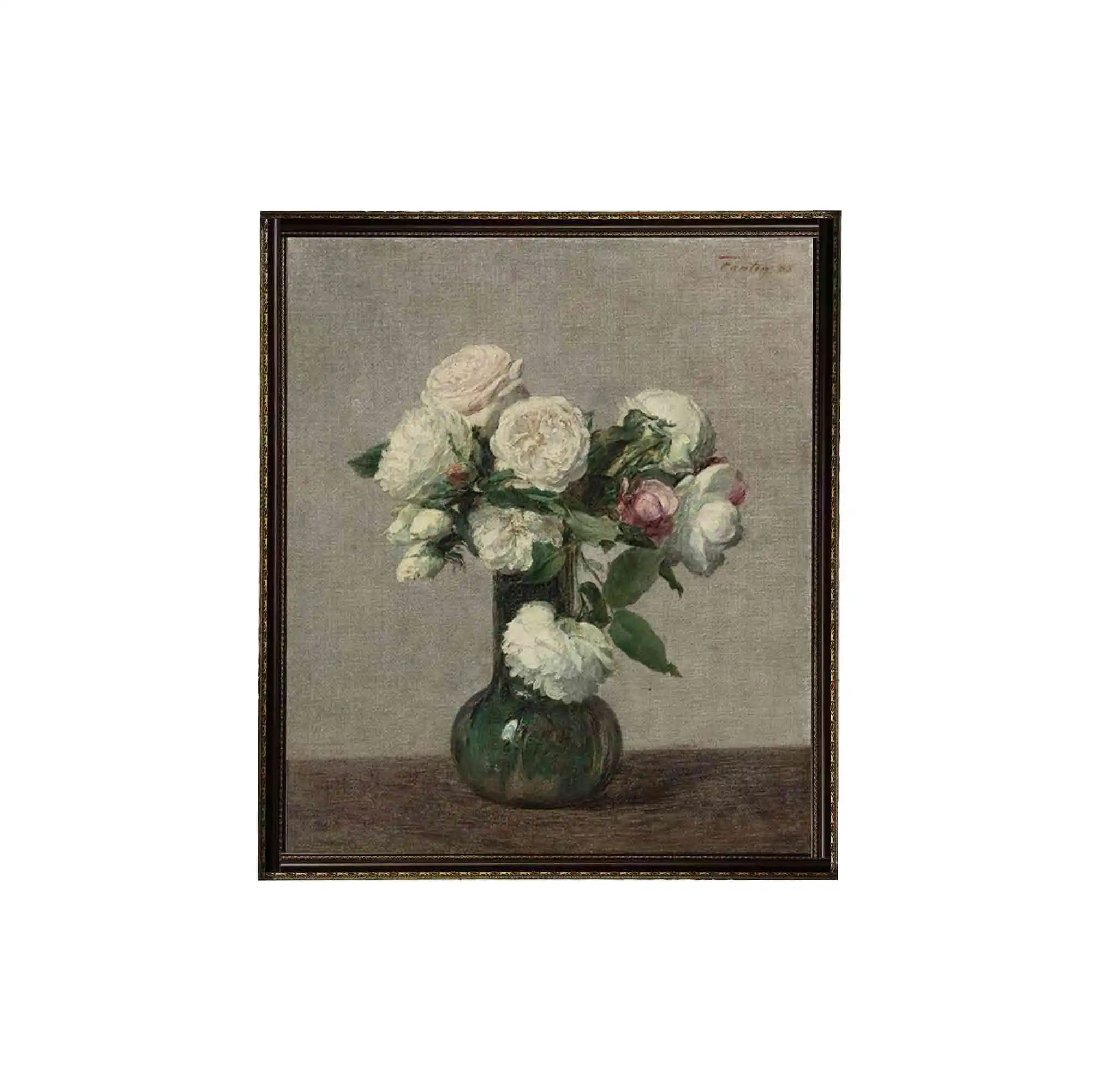Large beautiful flower hand painted oil painting on canvas with frame for home decor wall decor
