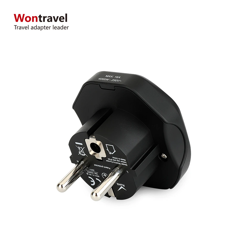 
UK To EURO Plug Adapter 13A 2 Round Pin EU Power Converter European Travel Plug Adaptor 