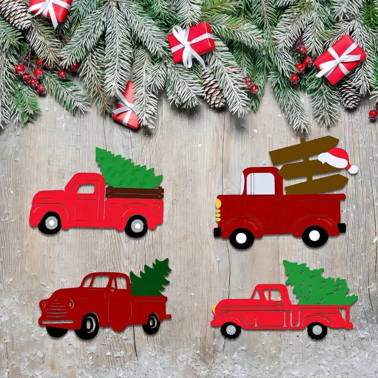 Easter Cutout Unfinished Wooden Truck Cutout Door Hangers Any Shape Cutout for Spring Party Decorations DIY Art Crafts Painting