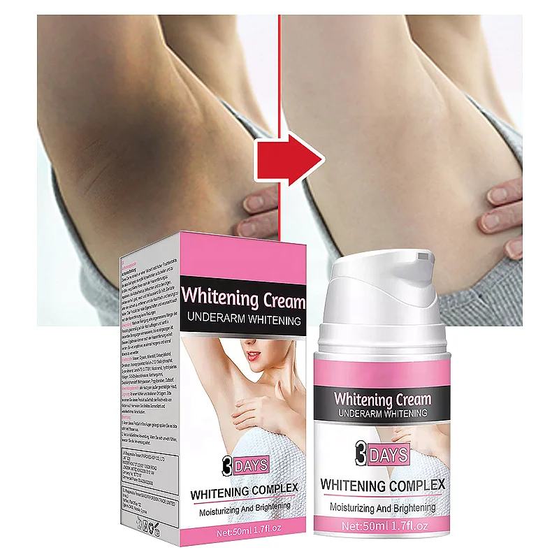 7 Days Bleaching Natural Organic Women Under Arm Skin Lightening Cream Best Dark Skin Armpit Underarm Whitening Cream