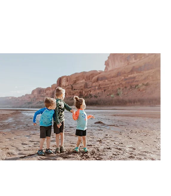 Wholesale Customization Kids Children Long Sleeve Swimwear UPF 50+ Rash Guard For Surfing Swimming Diving