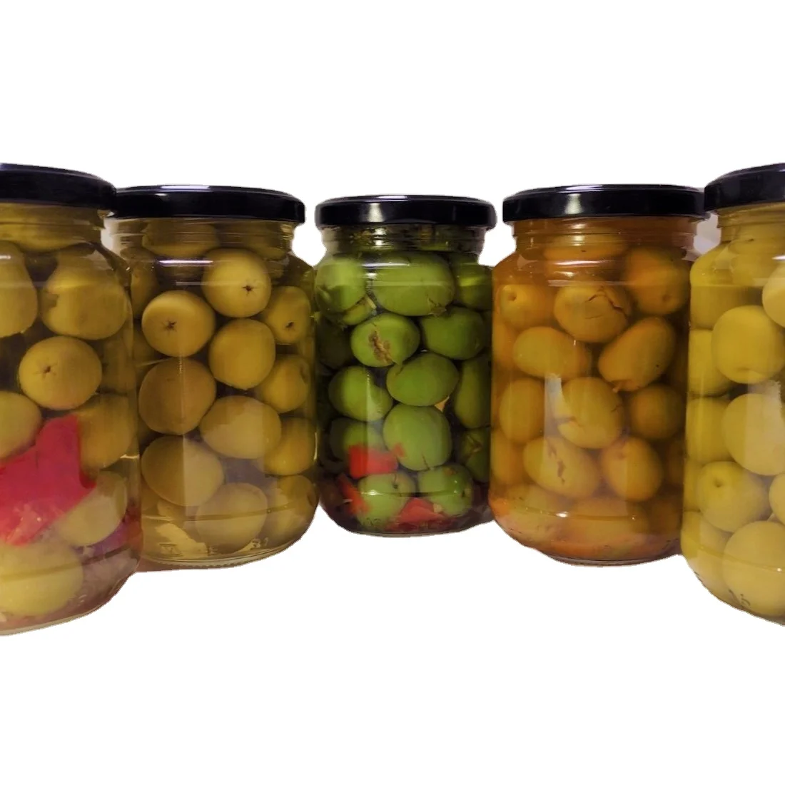 HIGH SPANISH QUALITY OLIVES GREEN OR BLACK IN GLASS OR IN CANS OF DIFERENTS SIZES