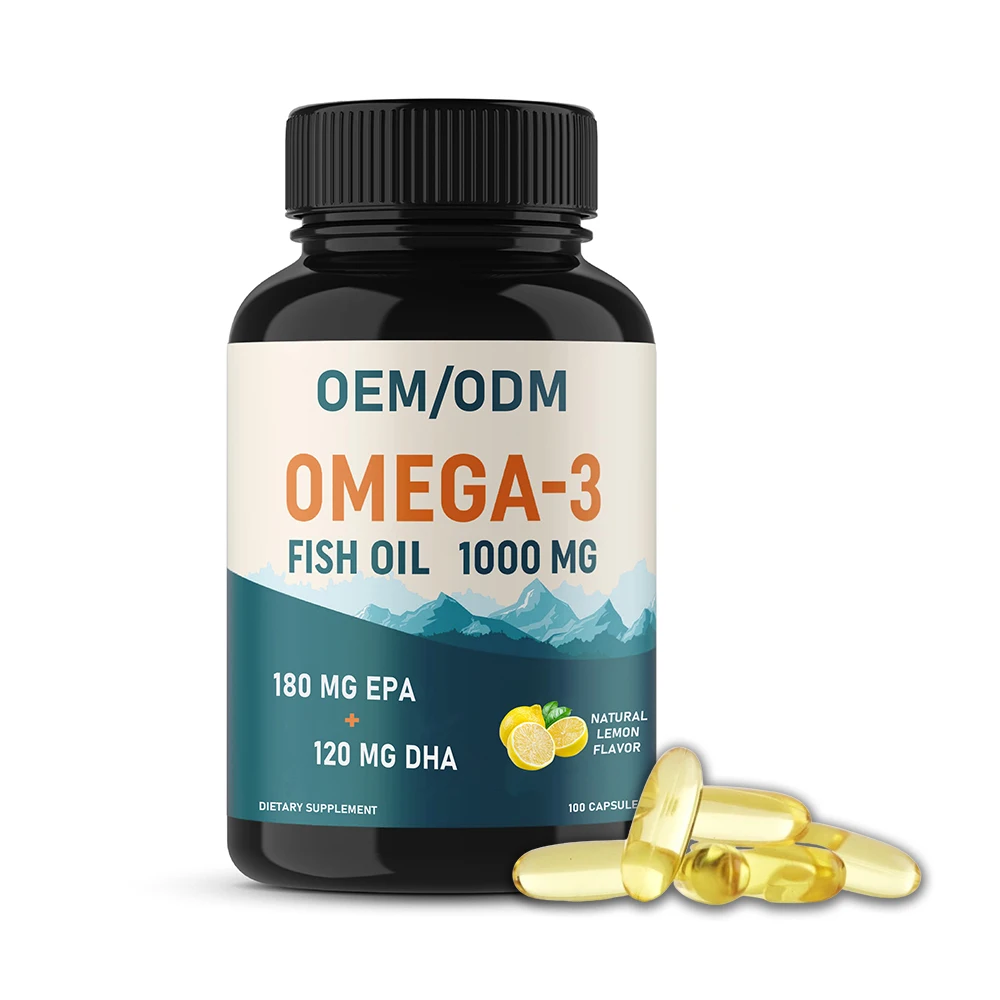 OEM здоровье мозга рыбий жир мягкие гелевые капсулы поддержка сердца EPA DHA рыбий жир омега-3 1000 мг мягкая гелевая капсула
