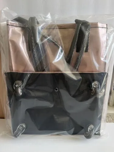 Black Sliver Shopping Tote Rolling Bag Foldable Grocery Shopping Bag with Wheels OEM Portable Trolley Shopping Bag With Wheels