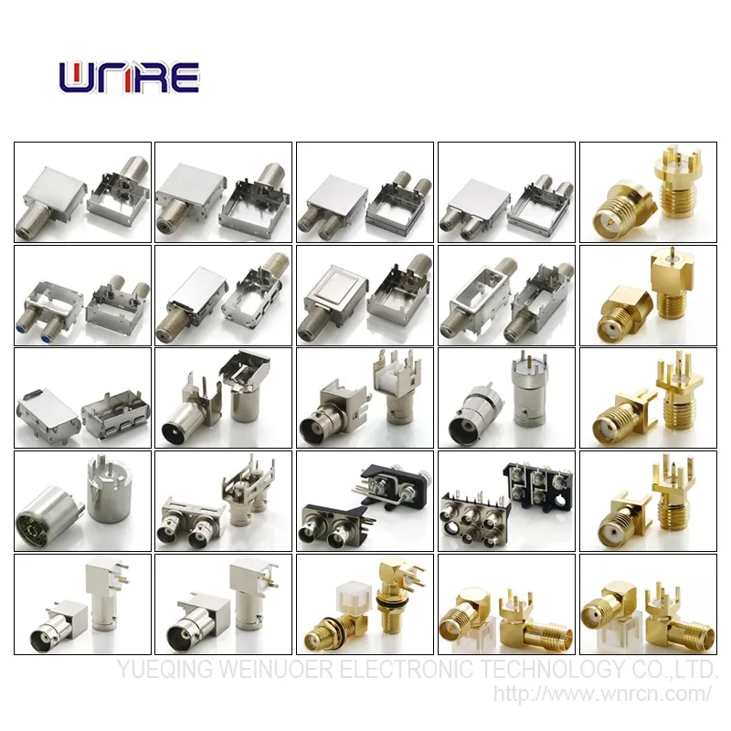Radio frequency IF series VIDEO JACK  WNRE SMA BNC TNC  Q9 F RF Connector pcb mount