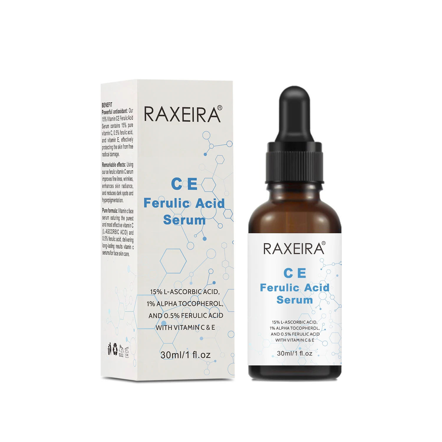 Wholesale Ferulic Acid Vitamin C Serum For Face Anti Aging Serum Reduce Fine Lines Whitening Nourish Ferulic Acid Serum