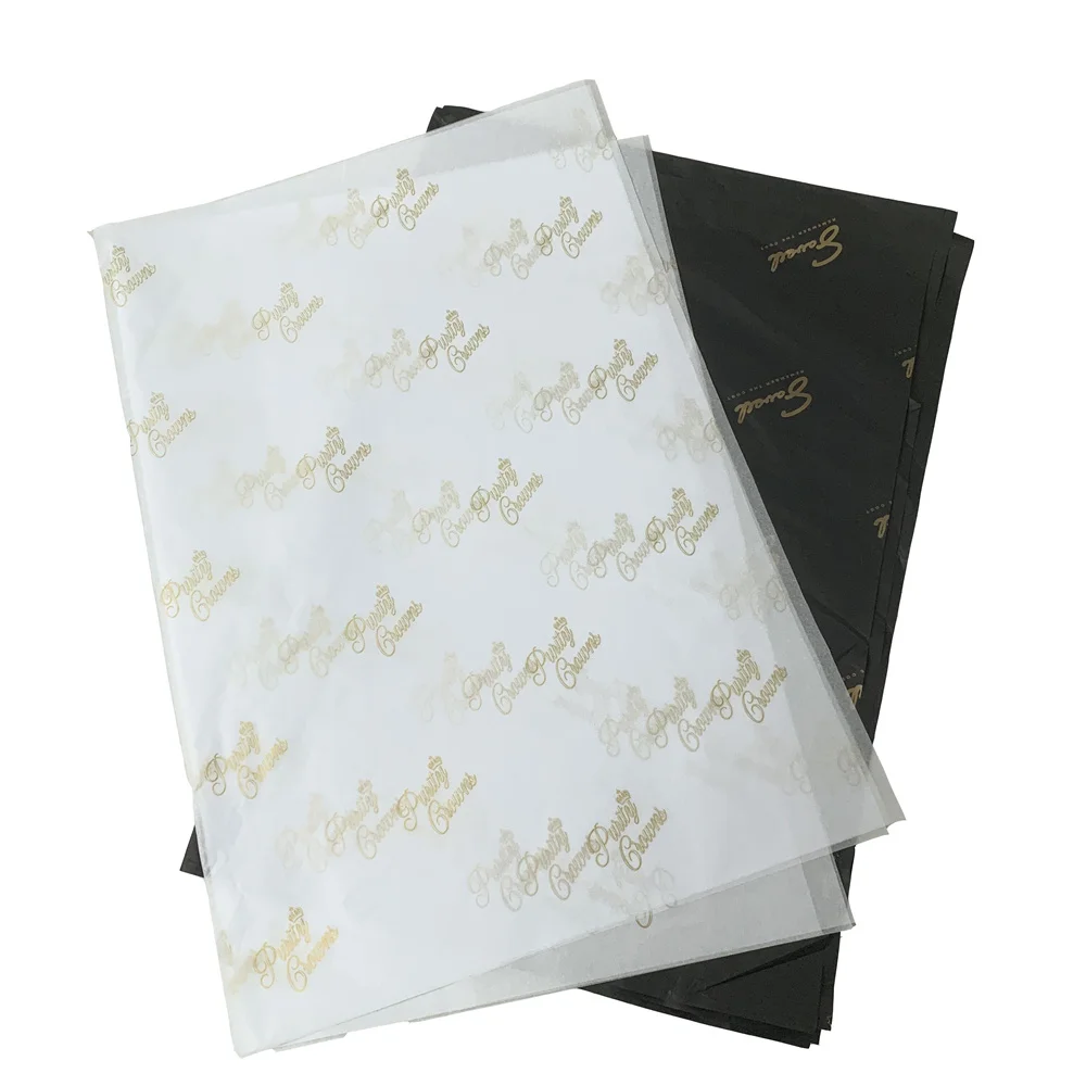 Wholesale Custom Gold  Logo Printed Gift 17g Packaging Clothes Flower Food Jewelry Shoes Soft Thin Tissue Wrapping Paper