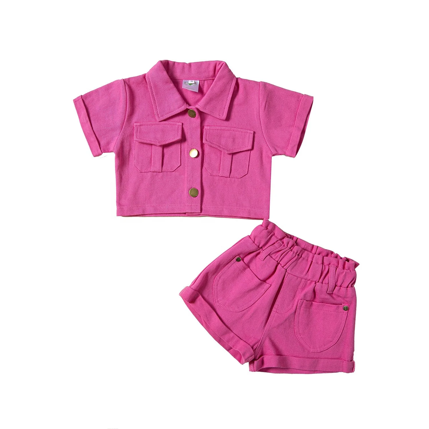 kids outdoor casual clothes suits summer jean pant sets girls teenager jacket with trouser outfits