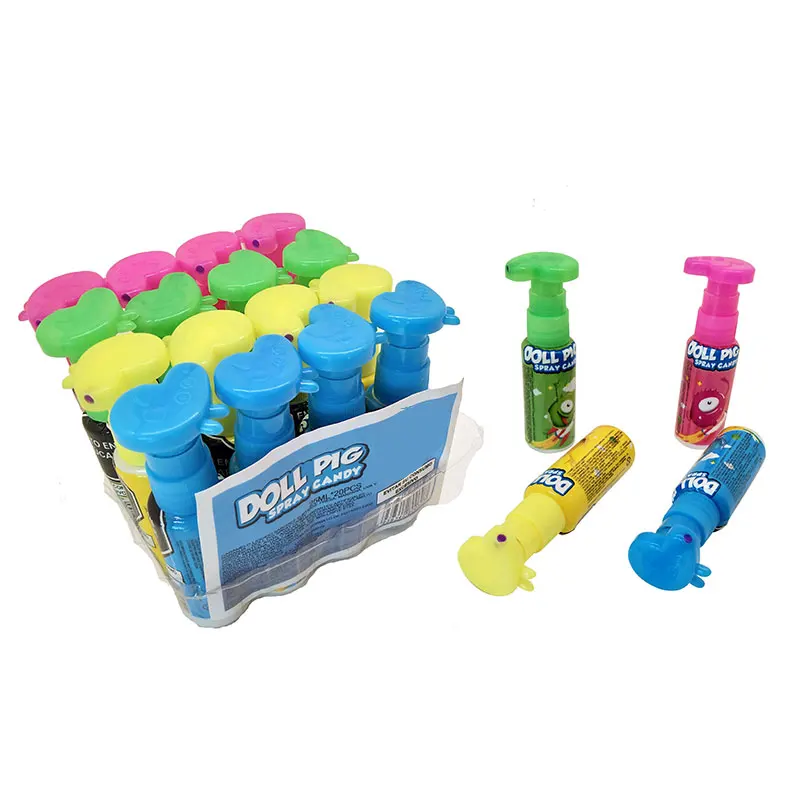 China Factory Manufacturer Fruit Sweet Halal Sour Bottle Spray Candy Liquid Candy