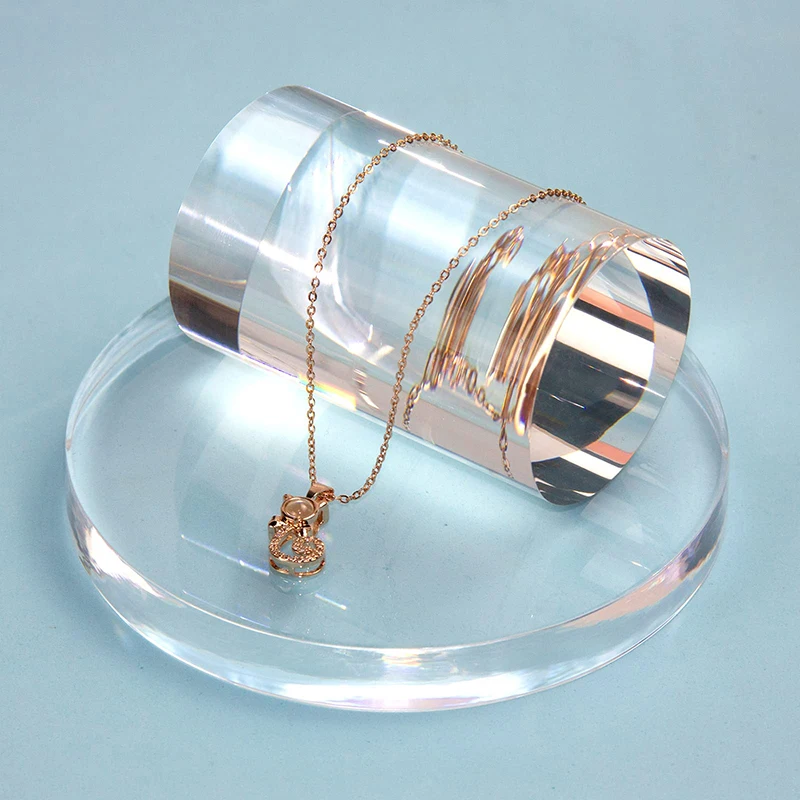 Clear  Solid Acrylic Column Round Display Block Clear Lucite Solid Cylinder Round Display Riser Solid Rod Pole