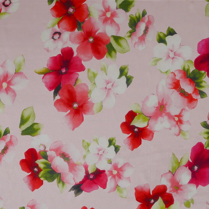 Italian 100% Silk Fabric Yard by Yard Wholesale Custom Silk Fabric Print Stamping Meter Pure Silk Satin Fabric