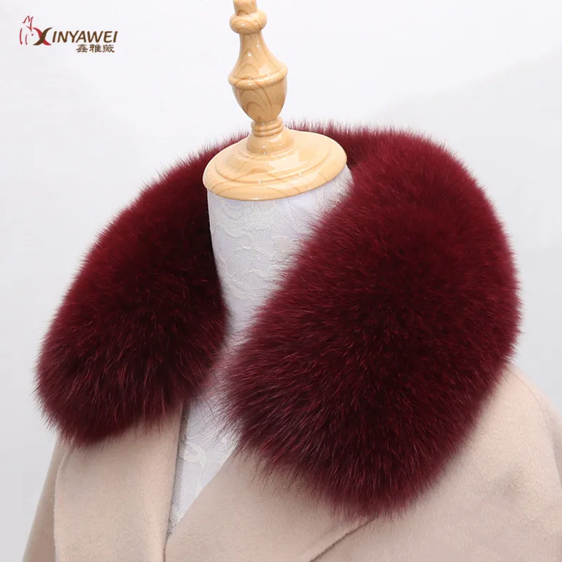 
hot selling winter Top Class Large Warm real fox Fur Collar for Hoodie 