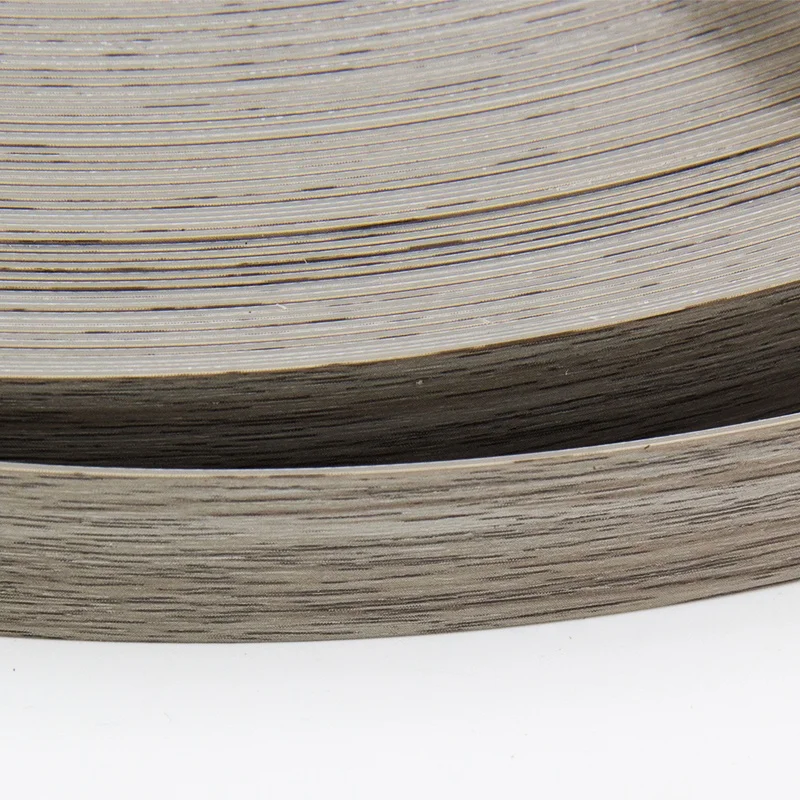 Eco-Friendly flexible 3mm wood grain edge trim banding pvc
