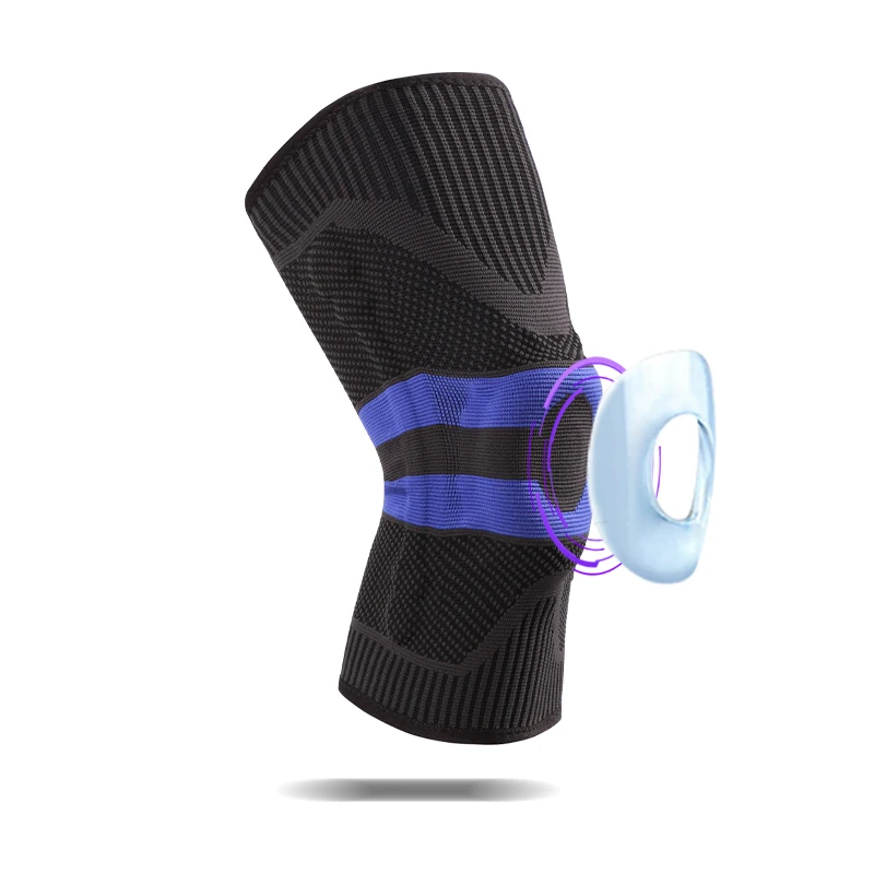 KS-2173#Compression Knee Sleeve Knee Support with Side Stabilizers and Patella Gel Pads for sports