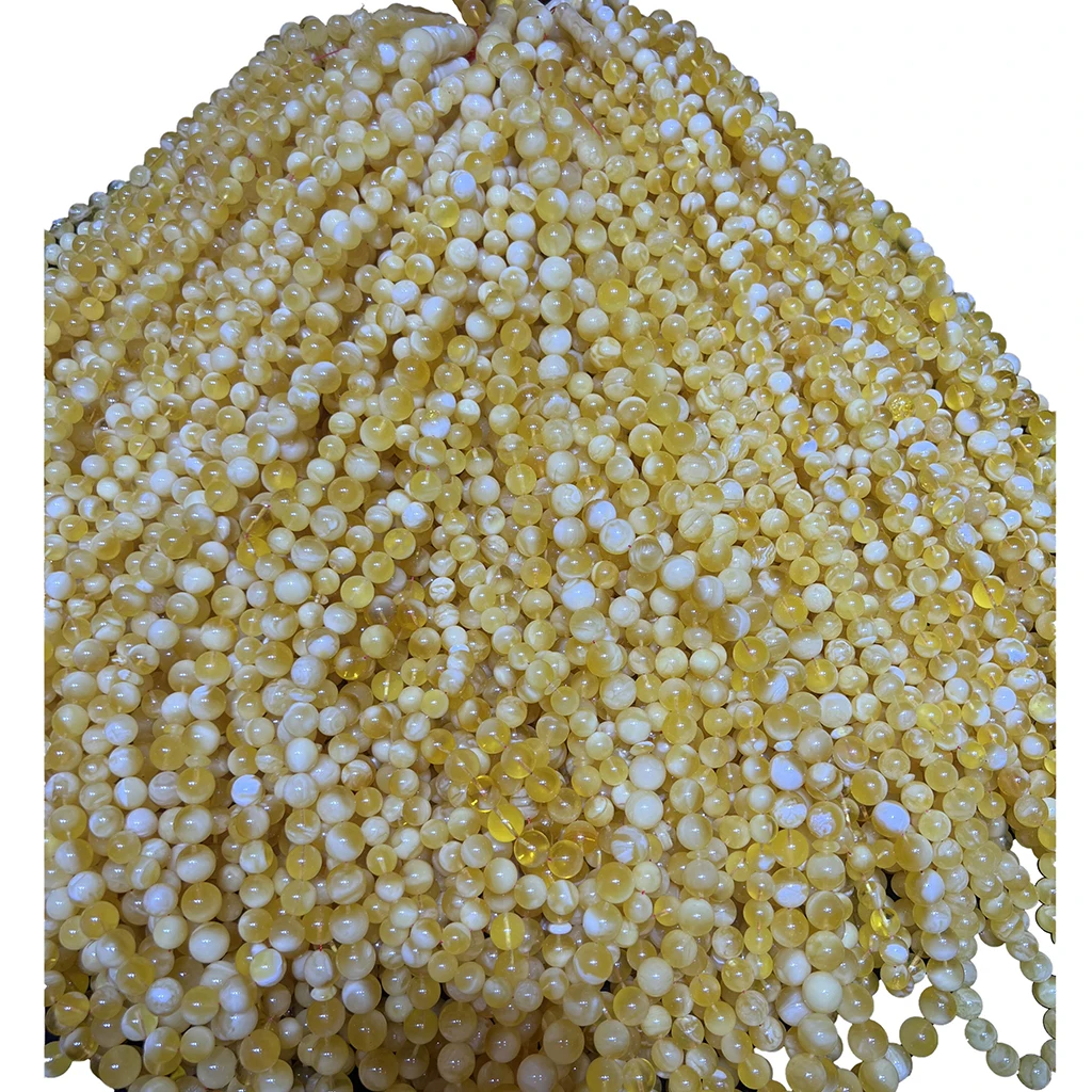 Натуральный русский янтарь ювелирные изделия высокого качества белая Тигровая кожа прозрачный узор 10-14 мм Полная мусульманская четка с имамом