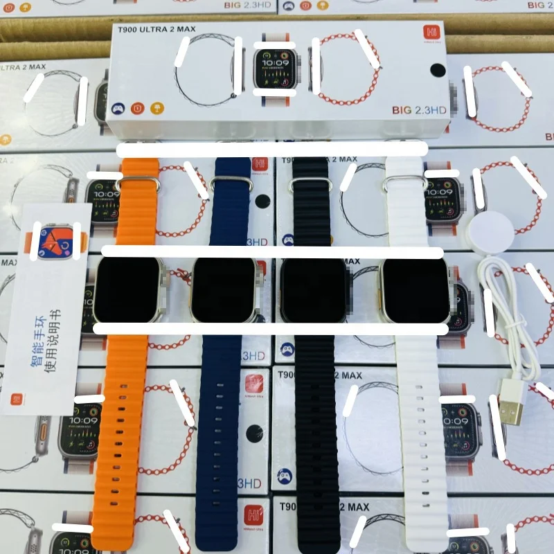 2024 hot sell New T900 ULTRA2 MAX smartwatch large screen 49mm real screw clip wireless Bluetooth call smart watch