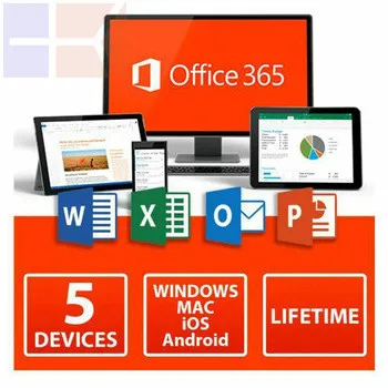 
 Лицензионный код для Microsoft Office 365 Pro Plus, 5 пользователей, для Windows, ПК, IOS, Android, OS, программное обеспечение Office 365  