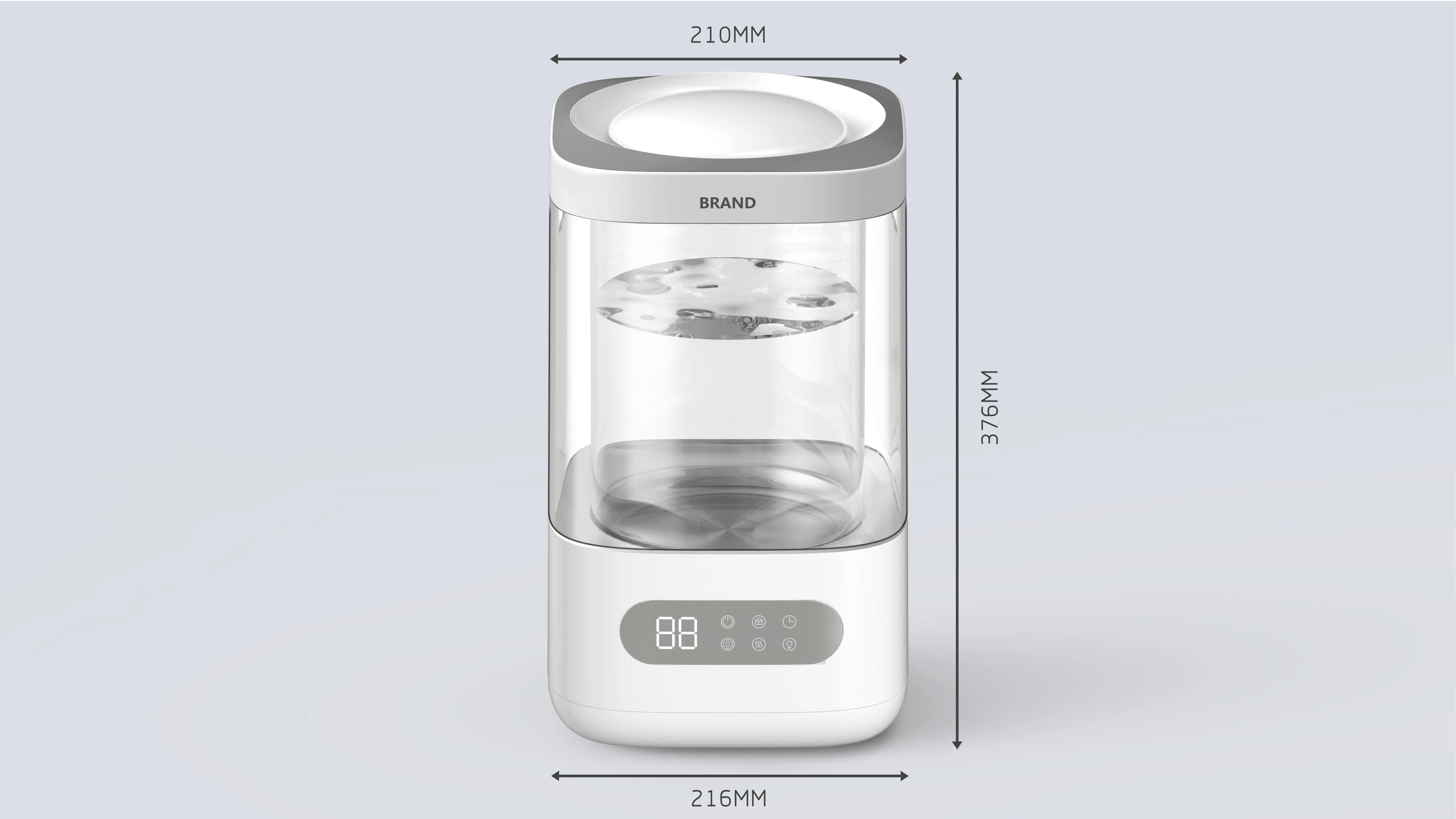 2024 GEMEO New Design Warm Mist Output 100 High Temperature Disinfection 3500ML Humidifier