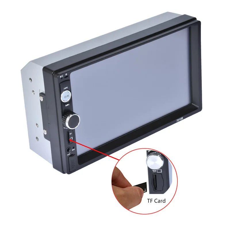 7 Inch Capacitive Touchscreen Car Radio 2 Din Car Stereo MP5 MP3 Multimedia Player with Bluetooth-enabled FM Transmitter USB AUX