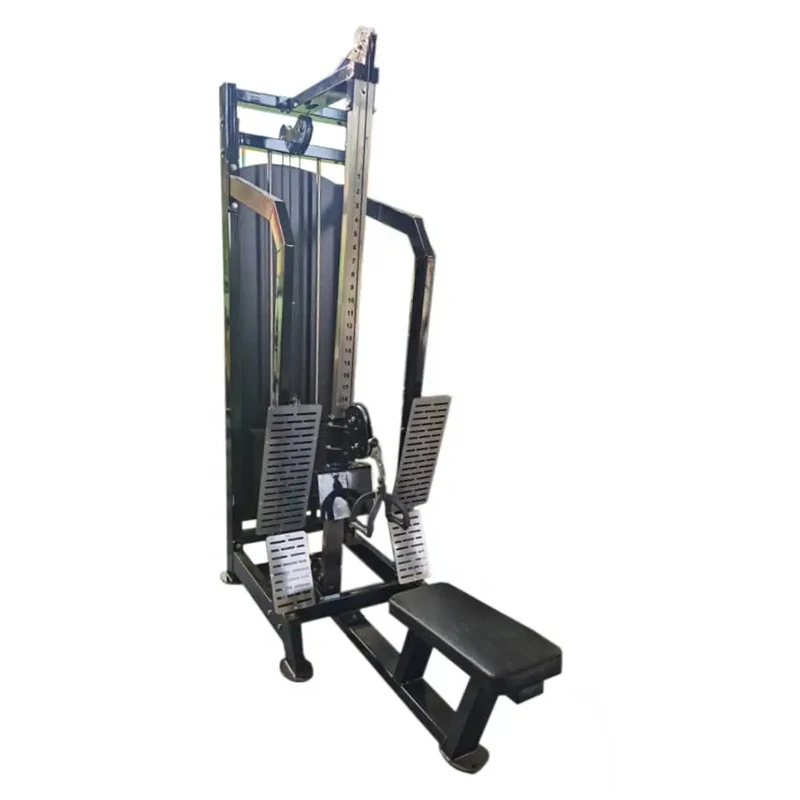 Dual Function Pin Loaded Lat Pull Down Gym Mid Row & Low Row Strength Training Equipment Adjustable Low Pully