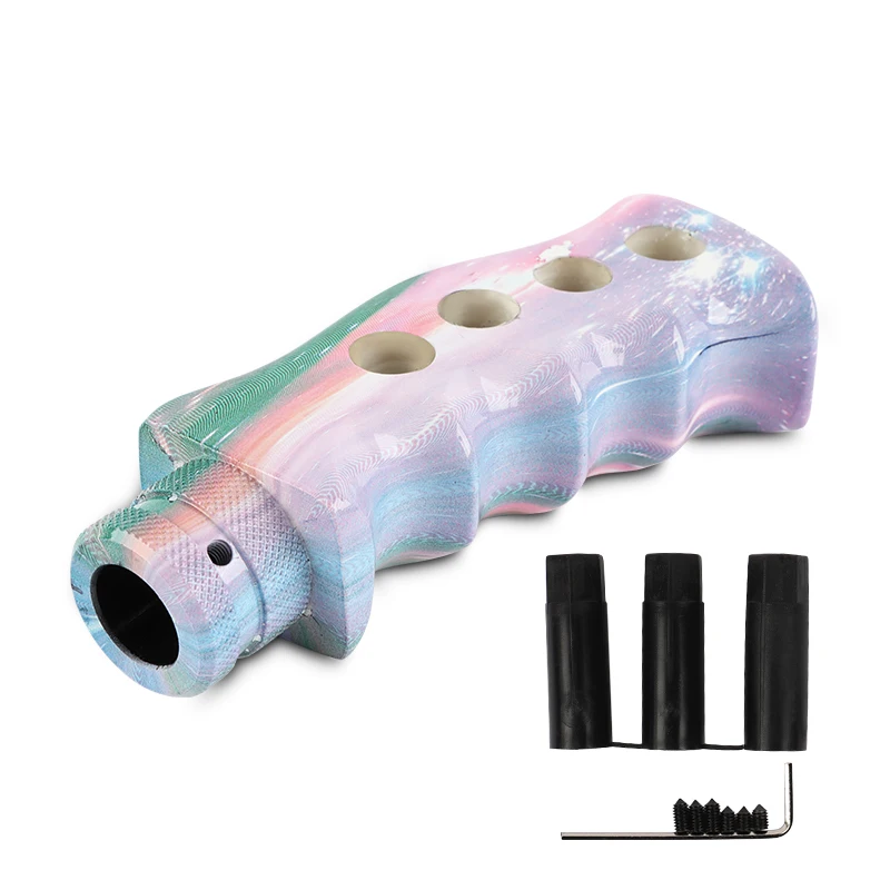 Custom  Resin Gear Knob Car Universal Auto Knife Handle Gear Shift Knob Doodle Slotted Pistol Grip Handle Manual Gear Shift Knob
