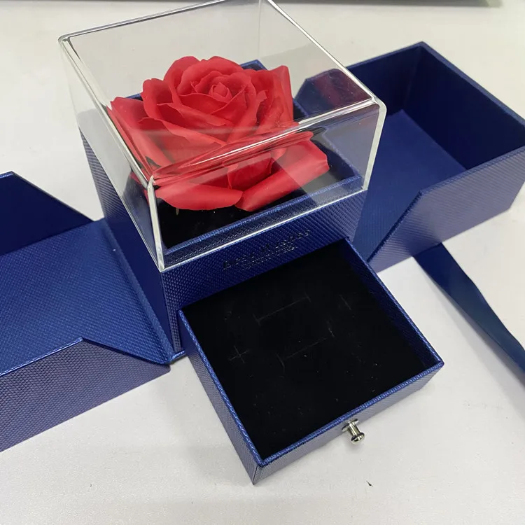 Customized double door with drawer gift box paper Jewelry packaging box  candy valentines day packaging boxes