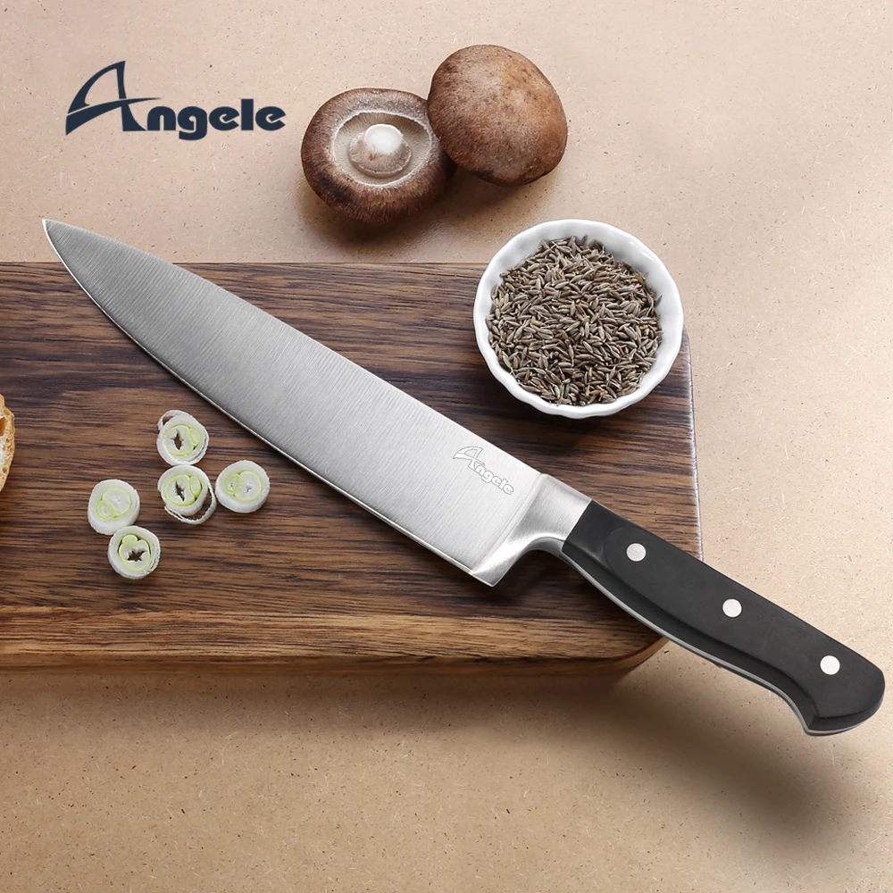 13pcs Kitchen Knife Block Set with Sharpener Stainless Steel Chef Knife with Plastic Handle