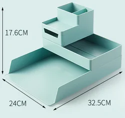 Superimposed pull A4 file storage box office storage basket desktop file stationery storage rack