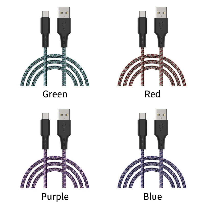 Schitec ISO9001 verified supplier 3ft 6ft 10ft fast charging durable braided type C cable USB wholesales
