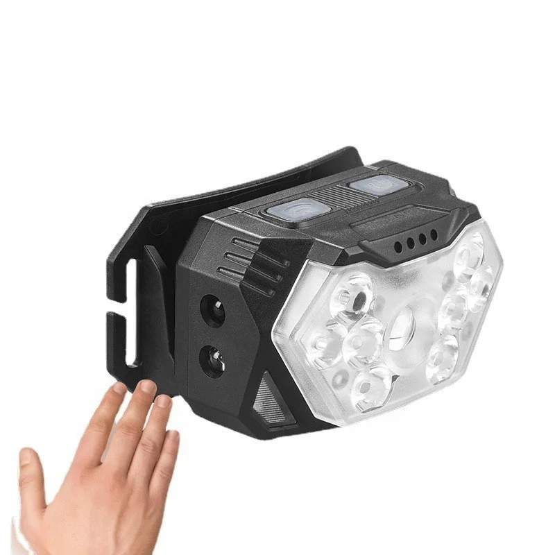 Wason High Brightness 1000 Lumens 9*LED Sensor Headlamp 6 Modes Waterproof Rechargeable Headlight For Camping Fishing Running
