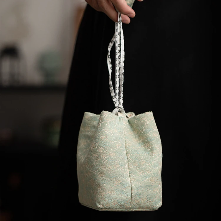 Luxury Portable Butterfly Orchid Travel Ceramic Teapot Outdoor Tea Quick Cup Set