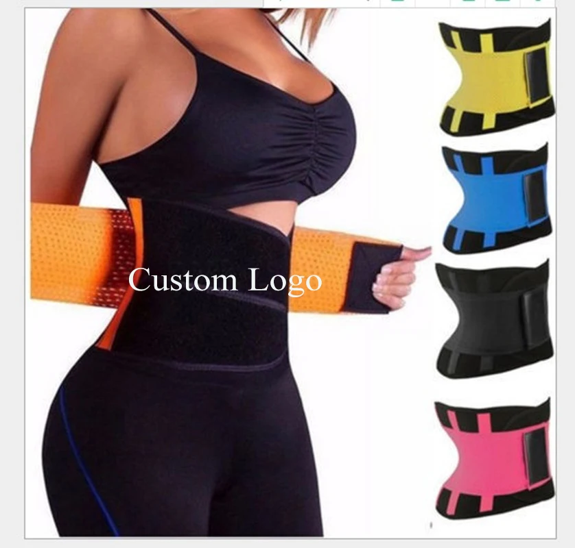Custom Logo Adjustable Plus Size Elastic Neoprene Women Sweat Slimming Waist Trainer Shaper Belt