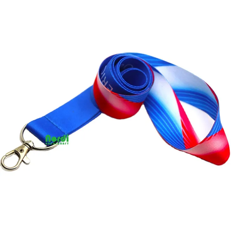 High Quality Custom Sublimation Printed Polyester Neck Lanyard Offset and Digital Printing Lanyard With Plastic Buckle