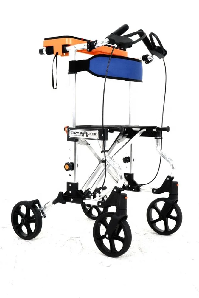 Light weight aluminum folding rolling mobility medical cerebral palsy walker Rollator walker for old people