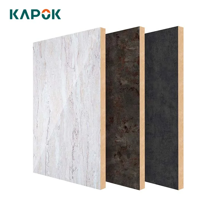 Kapok Panel foshan factory wood grain melamine MDF Synchronize finished Supplier
