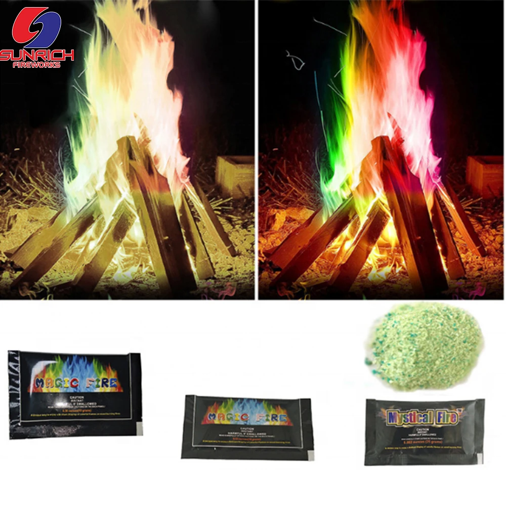 
Magic flame colorful art mystical for camping party non-fireworks material fireplace magical fire powder made in china 