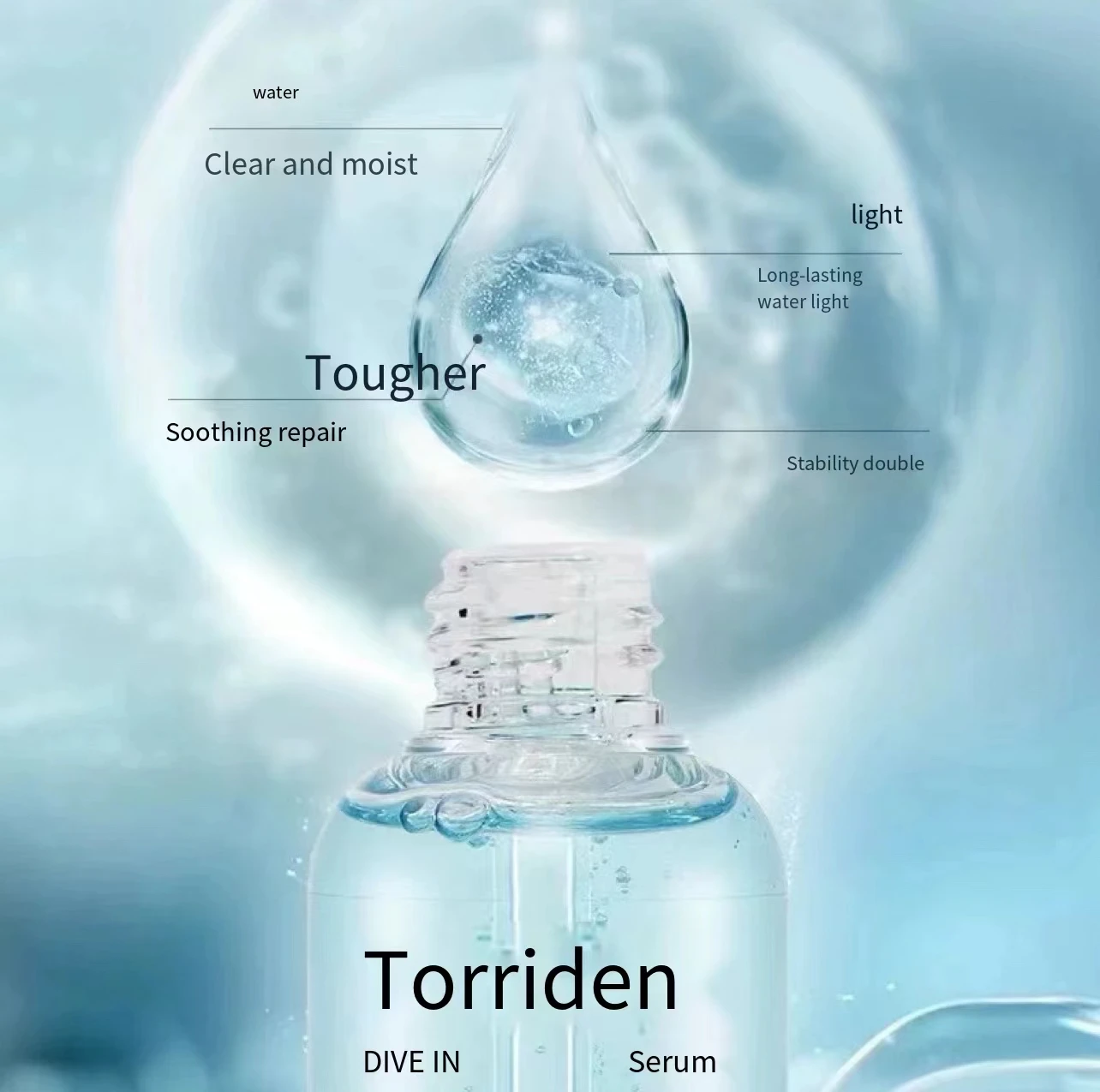 TORRIDEN DIVE-IN 50mL Low Molecular Hyaluronic Acid Serum Vitamin C Vegan Whitening Anti-Aging Anti-Wrinkle Face Skin