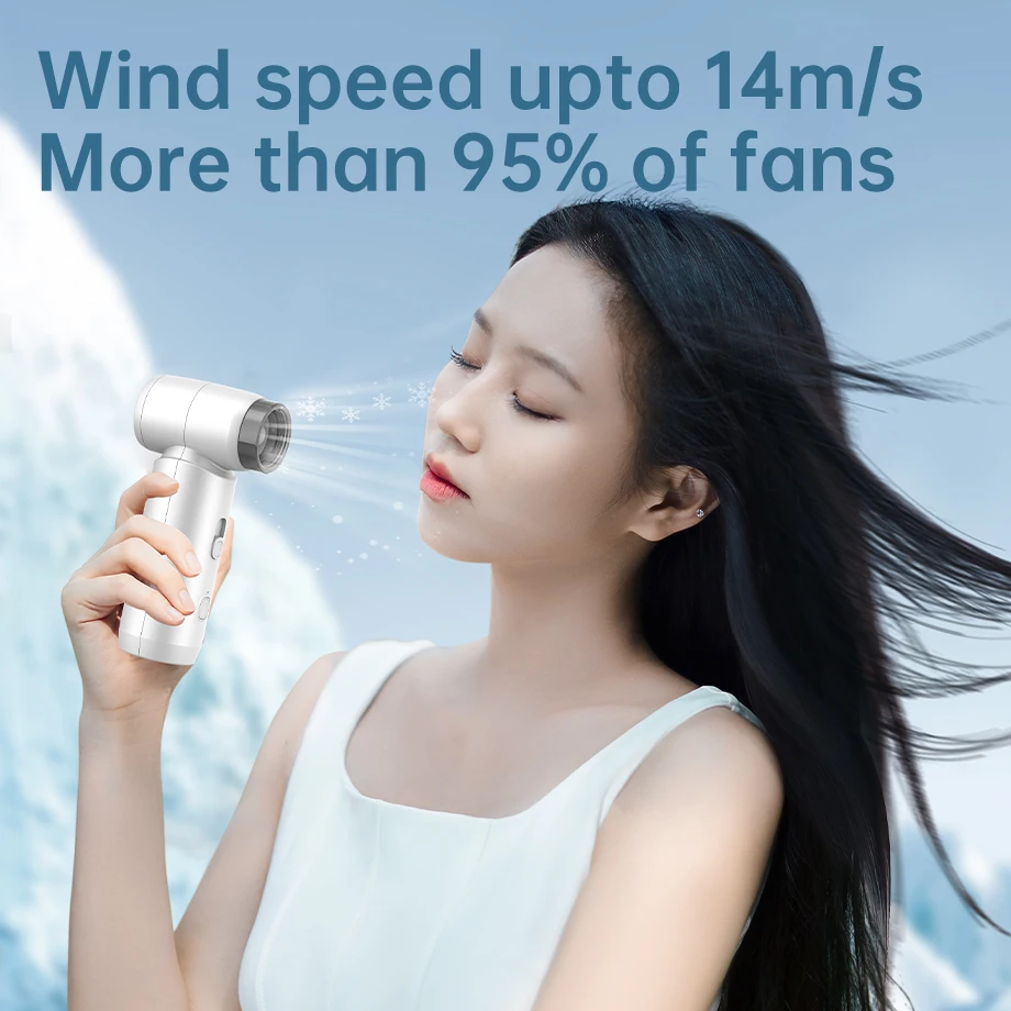 Personalized Handheld Fan Digital Display 80000 RPM High-speed Powerful Mini Fan 4500 mAh Type C Rechargeable Mini Handheld Fan