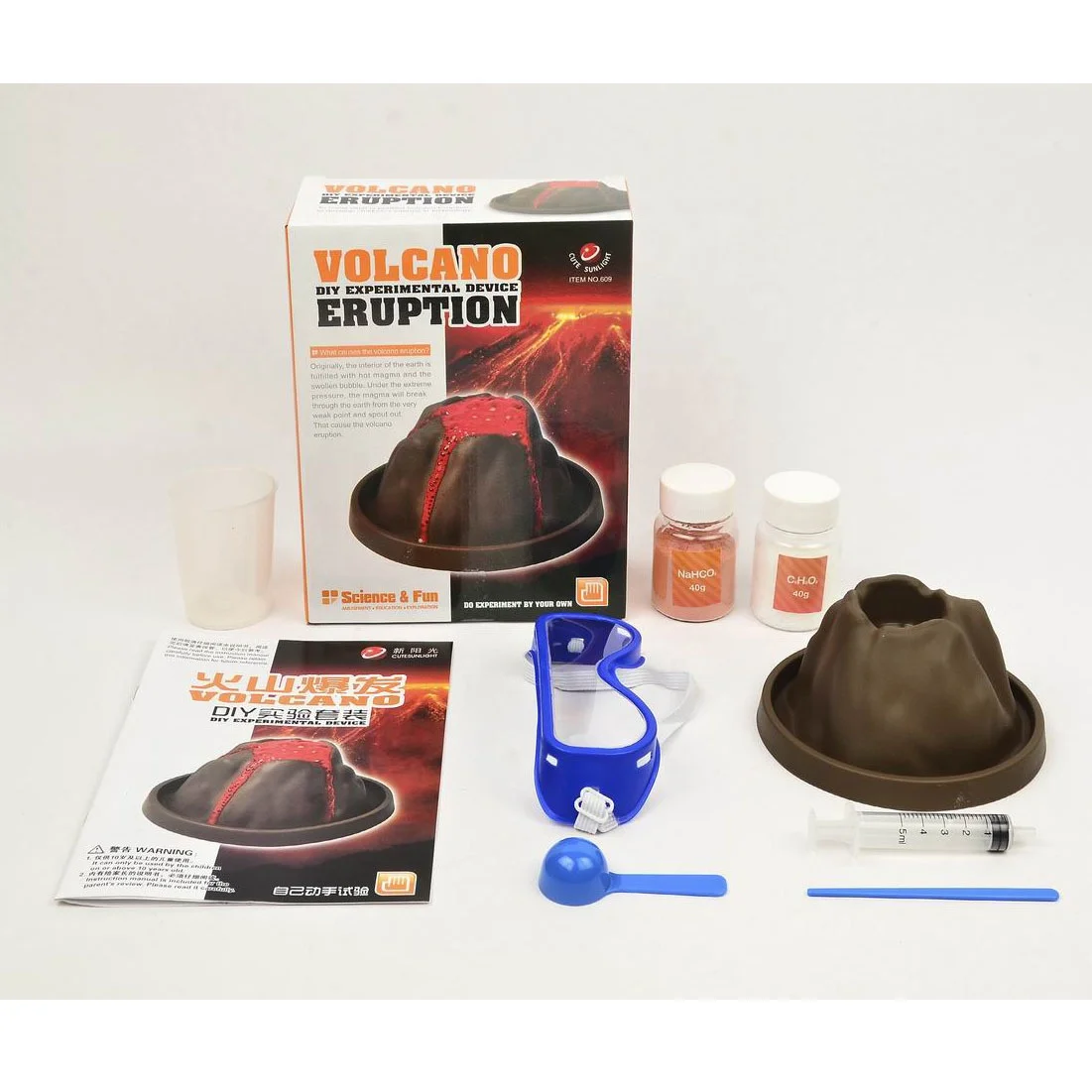 DIY Volcano Eruptions Toy Great Stem Science kit / DIY experimental device kit / DIY educational toy for Volcano Explosion