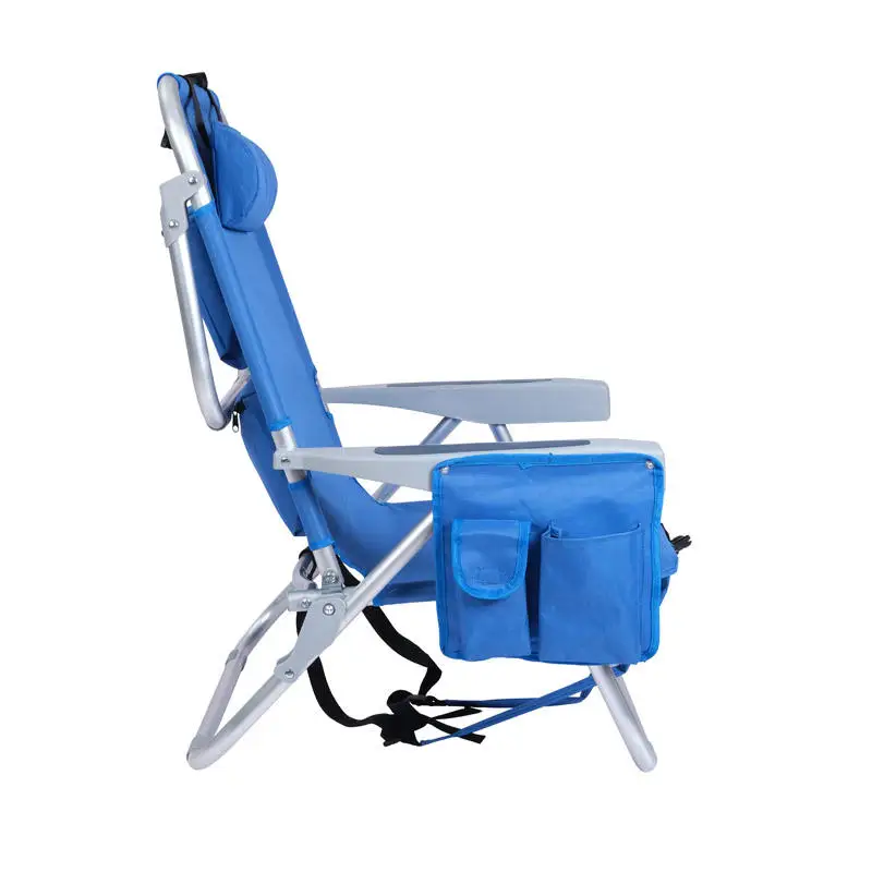 Wholesale  Custom Portable Folding Beach Chair with Shoulder Belt Adjustable Camping Chair for Outdoor